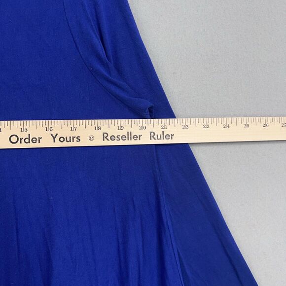 Comfy USA Sweater Womens XS Blue Open Front Drape Cardigan Minimal Made in USA - Picture 10 of 12